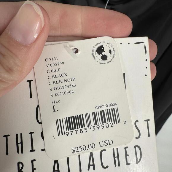 Free People dress large L black satin halter maxi formal dance party minimalist - Picture 8 of 11